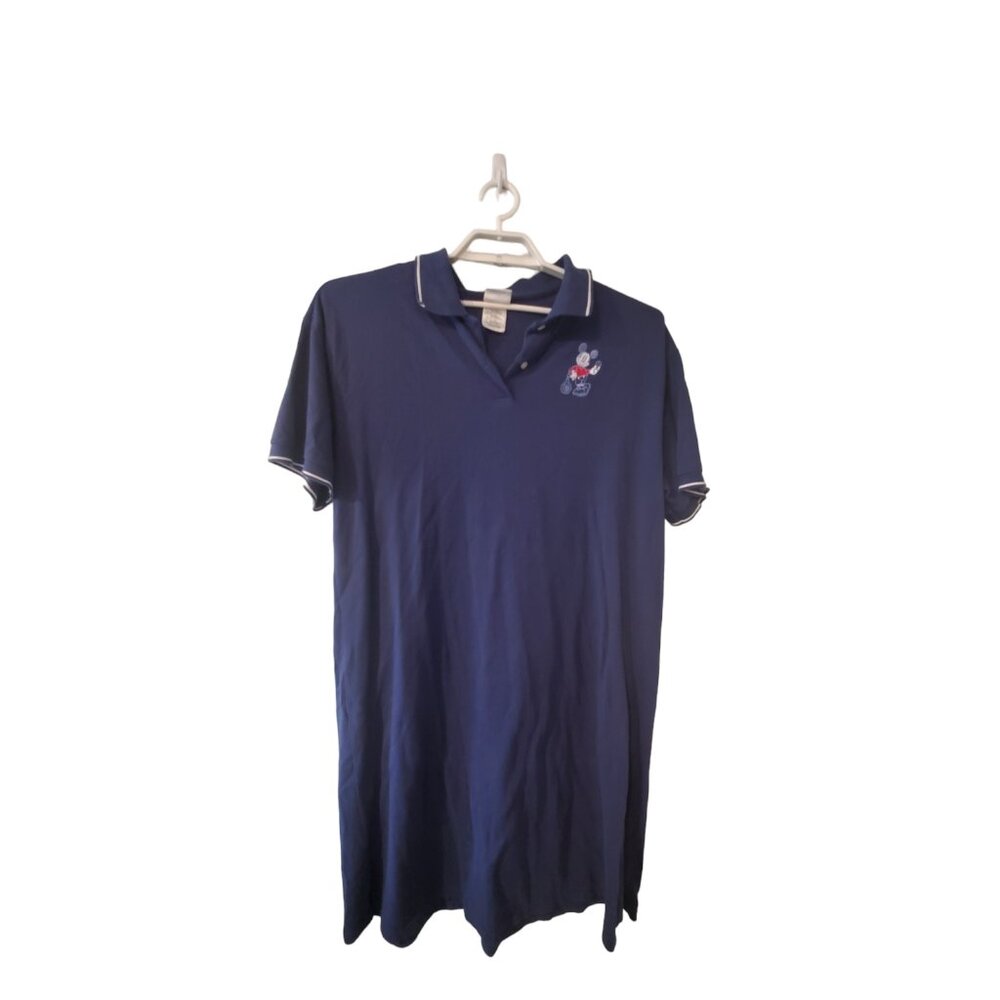 Disney Store polo dress womens size XXL navy Mickey Mouse tennis vintage